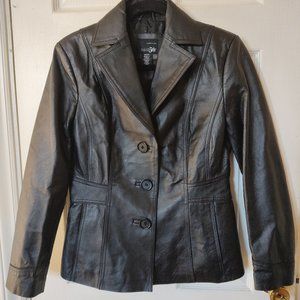 East 5th Women Leather Jacket Size Small Petite